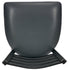 Chivari Ladder Back Bar Stool with Black Frame and Dark Gray Vinyl Seat BLMBVDG-ZF-KT