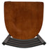 Ladder Back Bar Stool with Black Frame and Dark Wood Seat