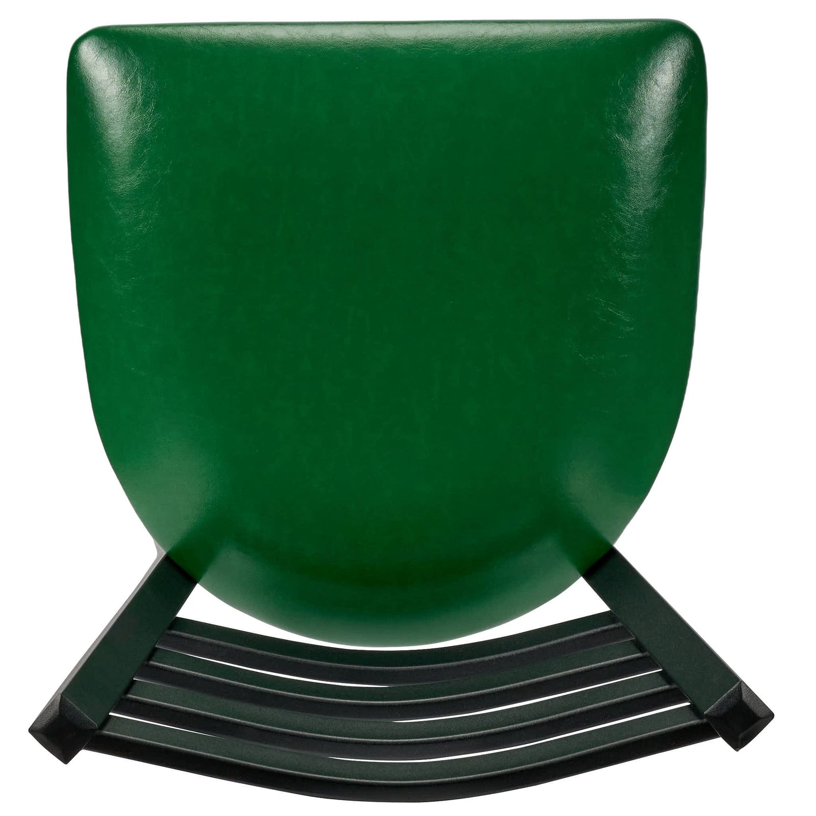 Chivari Ladder Back Bar Stool with Black Frame and Green Vinyl Seat BLMBVGR-ZF-KT