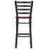 Chivari Ladder Back Bar Stool with Black Frame and Mahogany Wood Seat BLMBWMW-ZF-KT
