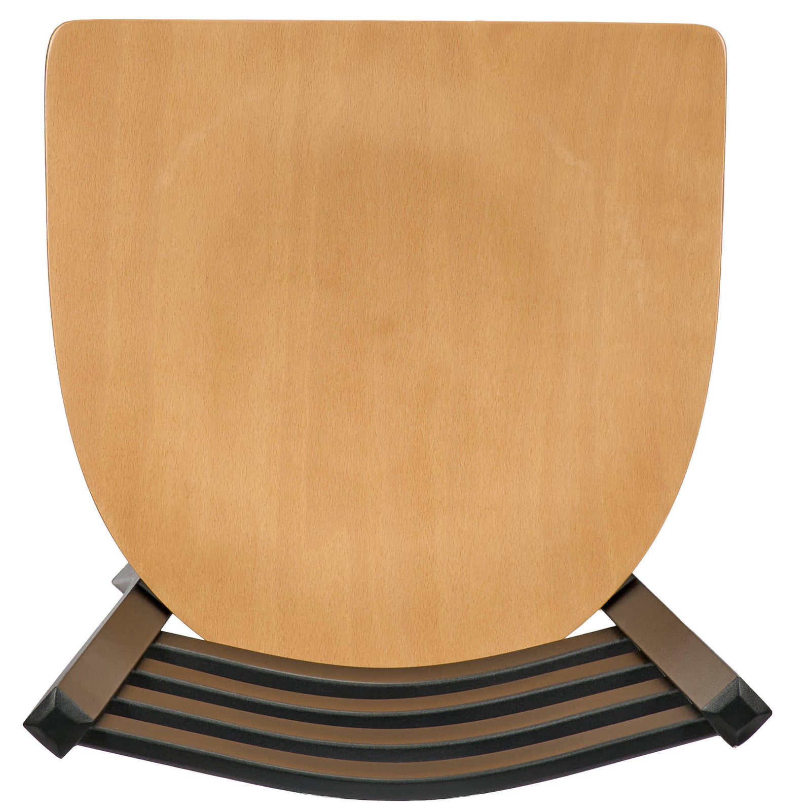Chivari Ladder Back Bar Stool with Black Frame and Natural Wood Seat BLMBWNW-ZF-KT