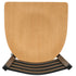 Chivari Ladder Back Bar Stool with Black Frame and Natural Wood Seat BLMBWNW-ZF-KT