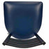 Chivari Ladder Back Bar Stool with Black Frame and Navy Blue Vinyl Seat BLMBVNB-ZF-KT