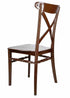 Chivari Brown BasicResin™ Cross Back Chair CXPBR-v22-SG-T