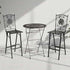 Chivari Barcelona Bistro Set in Rustic Matte Black includes 32" Cocktail Table and 2 Barstools BBBMB-KT-AX