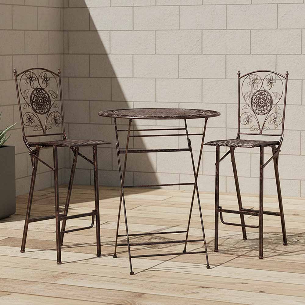 Chivari Barcelona Bistro Set in Bronze includes 32