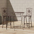 Chivari Barcelona Bistro Set in Bronze includes 32" Cocktail Table and 2 Barstools BBBMBR-KT-AX