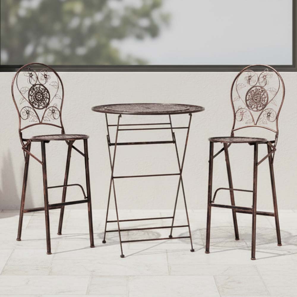 Chivari Barcelona Bistro Set in Bronze includes 32