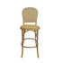 Chivari Natural Bent Cane Wood Barstool with Cane Back and Rattan Seat BBCWNN-ZG-T