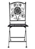 Chivari Barcelona Bistro Set in Rustic Matte Black includes 28" Table and 4 Chairs BBMB-KT-AX