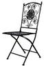 Chivari Barcelona Bistro Set in Rustic Matte Black includes 28" Table and 4 Chairs BBMB-KT-AX