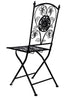 Chivari Barcelona Bistro Set in Rustic Matte Black includes 28" Table and 4 Chairs BBMB-KT-AX