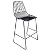 Chivari Black 30" Benton Wire Bar Stool Stainless Steel Frame, Commercial Seating for Event Venues BBMB-WR-AX