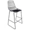 Chivari Black 30" Benton Wire Bar Stool Stainless Steel Frame, Commercial Seating for Event Venues BBMB-WR-AX