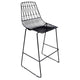 Chivari Black 30" Benton Wire Bar Stool Stainless Steel Frame, Commercial Seating for Event Venues BBMB-WR-AX