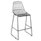 Chivari Black 30" Benton Wire Bar Stool Steel Frame BBMB-WR-AX