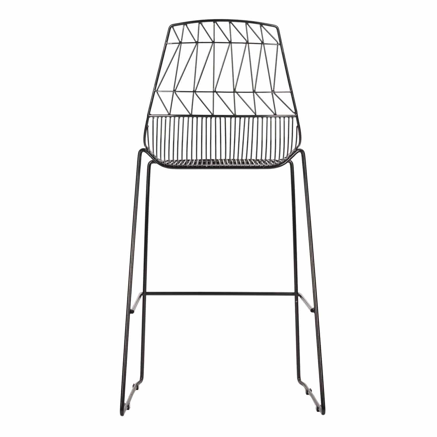 Chivari Black 30" Benton Wire Bar Stool Steel Frame BBMB-WR-AX
