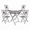 Chivari Barcelona Bistro Set in Bronze includes 28" Table and 4 Chairs BBMBR-KT-AX