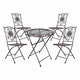 Chivari Barcelona Bistro Set in Bronze includes 28" Table and 4 Chairs BBMBR-KT-AX