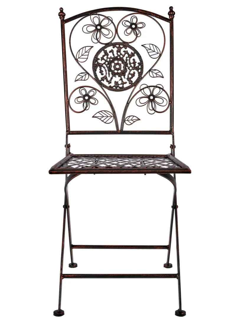 Chivari Barcelona Bistro Set in Bronze includes 28" Table and 4 Chairs BBMBR-KT-AX