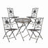 Chivari Barcelona Bistro Set in Vintage Copper includes 28" Table and 4 Chairs BBMC-KT-AX