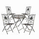 Chivari Barcelona Bistro Set in Vintage Copper includes 28" Table and 4 Chairs BBMC-KT-AX