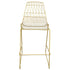 Chivari Gold 30" Benton Wire Bar Stool Stainless Steel Frame, Elegant Seating for Weddings & Events BBMG-WR-AX
