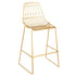 Chivari Gold 30" Benton Wire Bar Stool Steel Frame BBMG-WR-AX