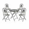 Chivari Barcelona Bistro Set in Bronze includes 28" Table and 4 Round Chairs BBMRBR-KT-AX