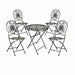 Chivari Barcelona Bistro Set in Bronze includes 28" Table and 4 Round Chairs BBMRBR-KT-AX