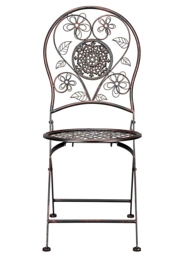 Chivari Barcelona Bistro Set in Bronze includes 28" Table and 4 Round Chairs BBMRBR-KT-AX