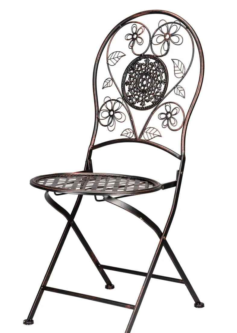 Chivari Barcelona Bistro Set in Bronze includes 28" Table and 4 Round Chairs BBMRBR-KT-AX