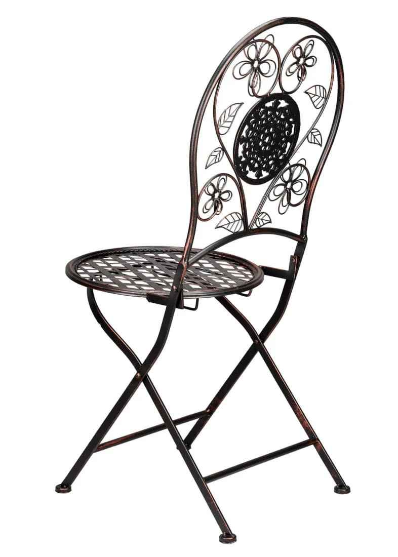 Chivari Barcelona Bistro Set in Bronze includes 28" Table and 4 Round Chairs BBMRBR-KT-AX
