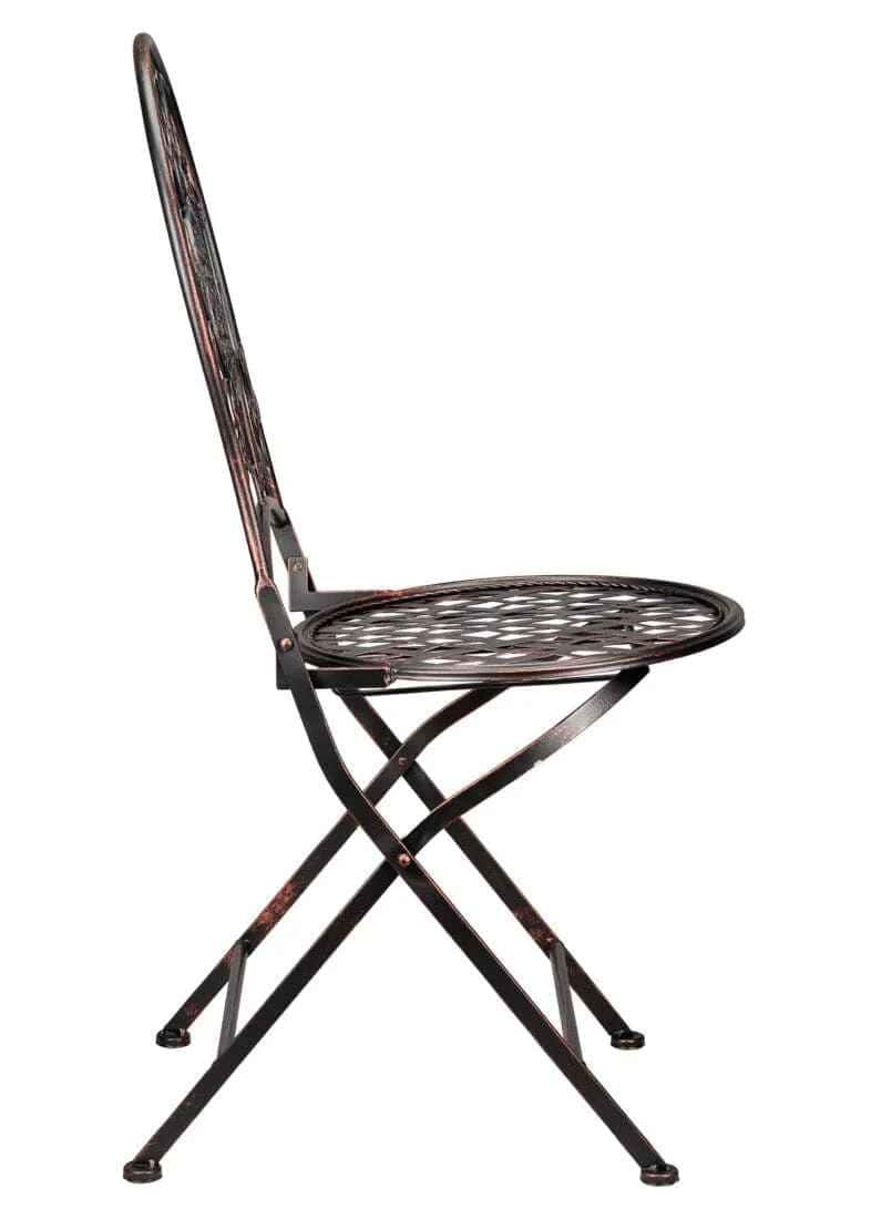 Chivari Barcelona Bistro Set in Bronze includes 28" Table and 4 Round Chairs BBMRBR-KT-AX