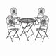 Chivari Barcelona Bistro Set in Vintage Copper includes 28" Table and 4 Round Chairs BBMRC-KT-AX