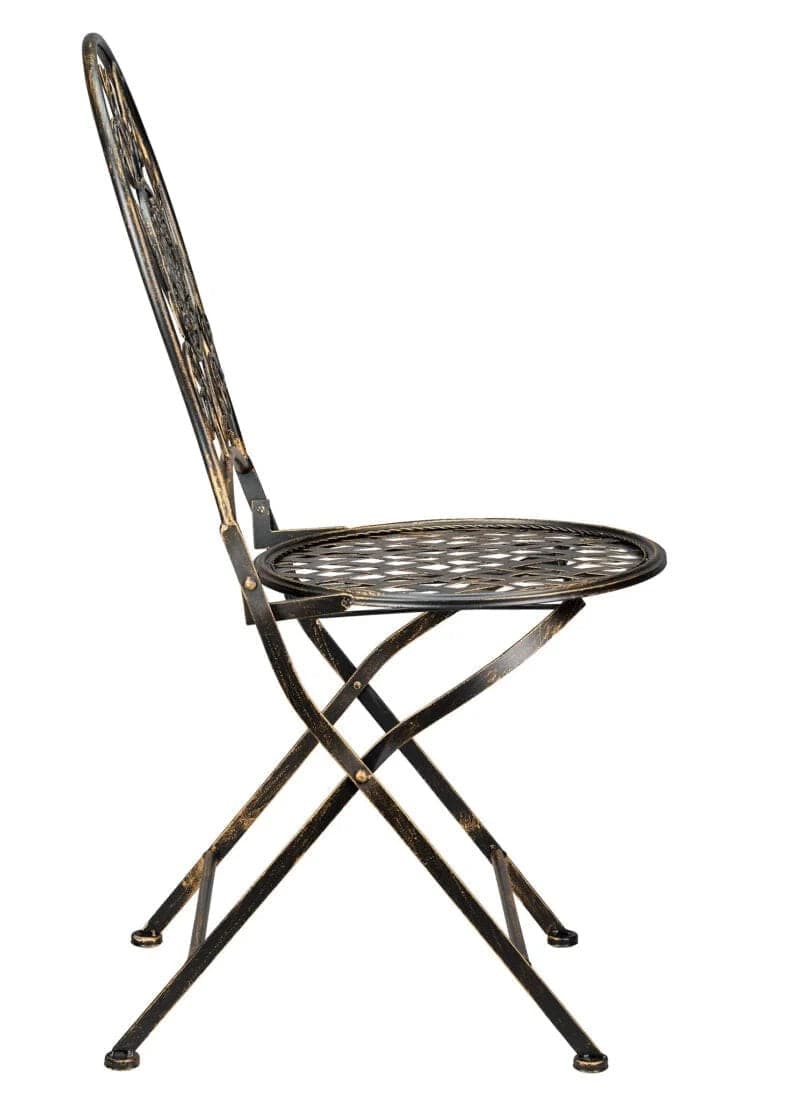 Chivari Barcelona Bistro Set in Vintage Copper includes 28" Table and 4 Round Chairs BBMRC-KT-AX