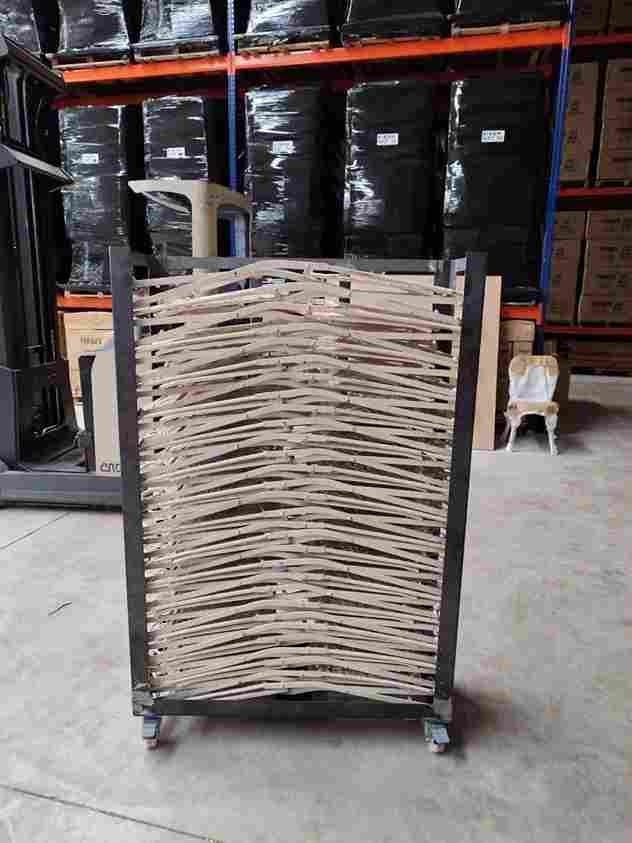 Chivari Barcelona Bistro Set in Antique White includes 28