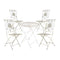 Chivari Barcelona Bistro Set in Antique White includes 28" Table and 4 Chairs BBMW-KT-AX