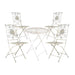 Chivari Barcelona Bistro Set in Antique White includes 28" Table and 4 Chairs BBMW-KT-AX