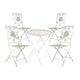 Chivari Barcelona Bistro Set in Antique White includes 28" Table and 4 Chairs BBMW-KT-AX
