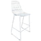 Chivari White 30" Benton Wire Bar Stool Stainless Steel Frame, Modern Commercial Seating for Events BBMW-WR-AX