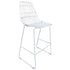 Chivari White 30" Benton Wire Bar Stool Stainless Steel Frame, Modern Commercial Seating for Events BBMW-WR-AX
