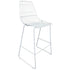 Chivari White 30" Benton Wire Bar Stool Stainless Steel Frame, Modern Commercial Seating for Events BBMW-WR-AX