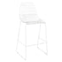 Chivari White 30" Benton Wire Bar Stool Steel Frame BBMW-WR-AX