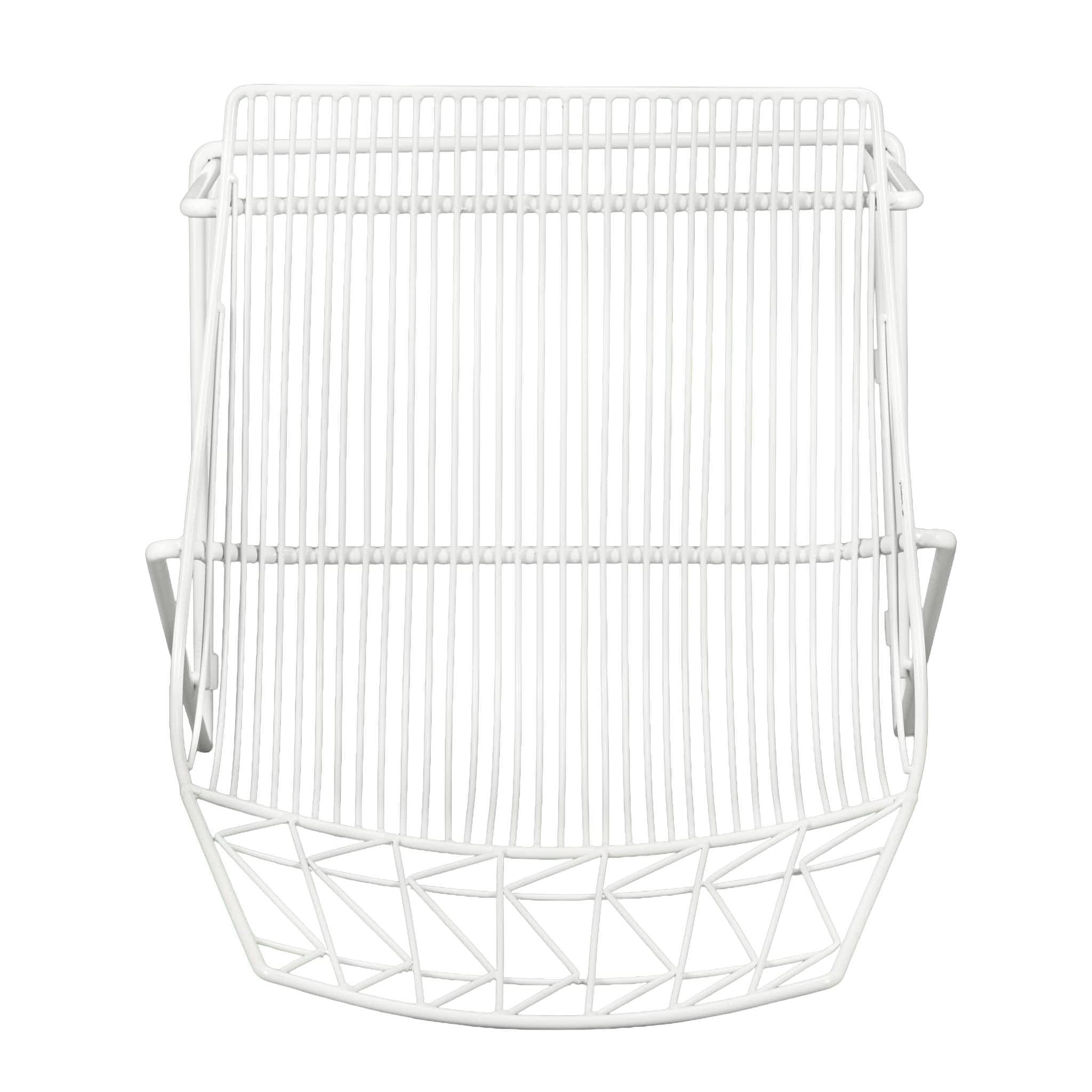 Chivari White 30" Benton Wire Bar Stool Steel Frame BBMW-WR-AX