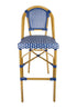 Toulouse Blue and White French Bistro Barstool BBPBLU-AX-T