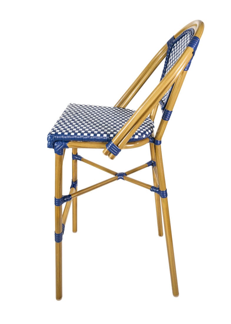 Toulouse Blue and White French Bistro Barstool BBPBLU-AX-T