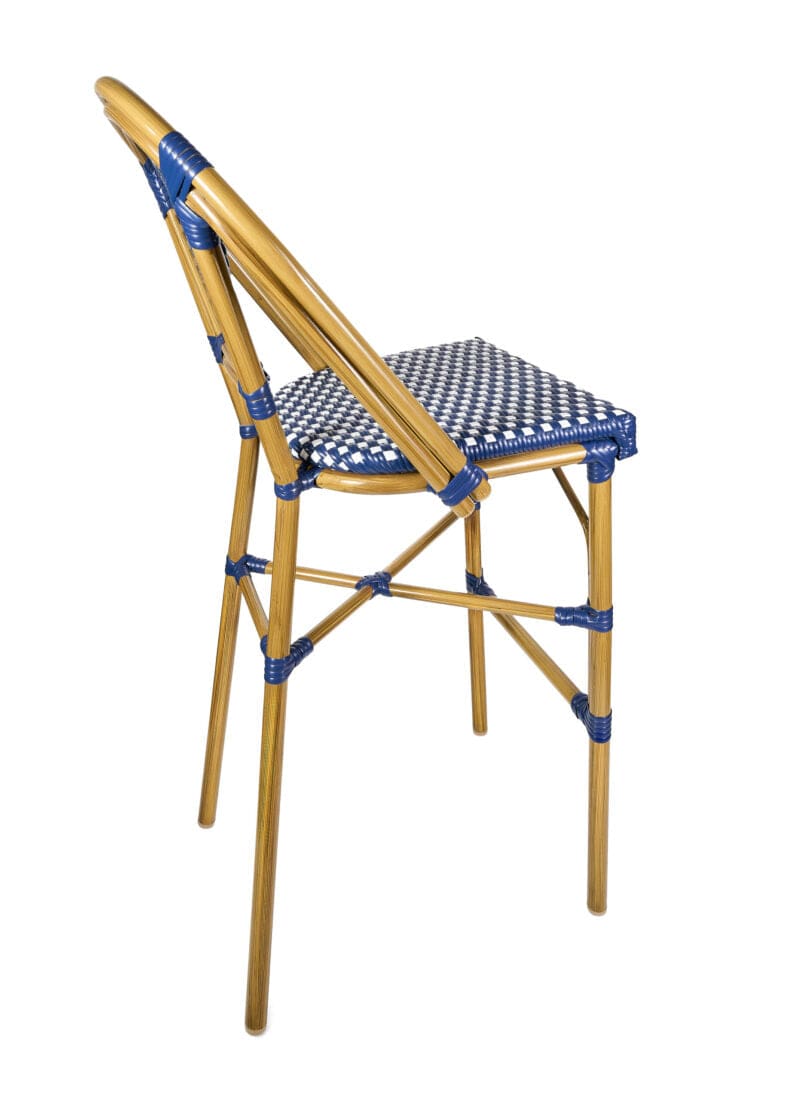 Toulouse Blue and White French Bistro Barstool BBPBLU-AX-T