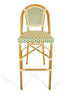 Toulouse Beige and Green French Bistro Barstool BBPW-AX-T
