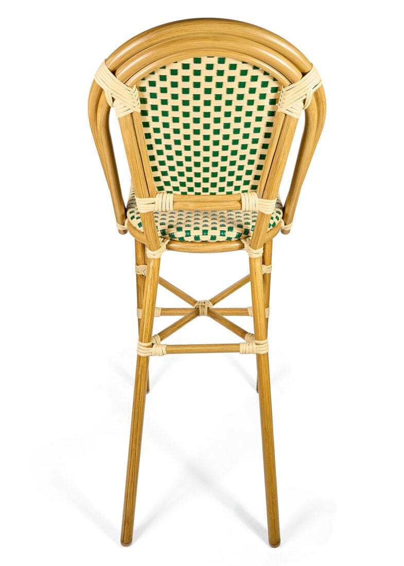 Toulouse Beige and Green French Bistro Barstool BBPW-AX-T